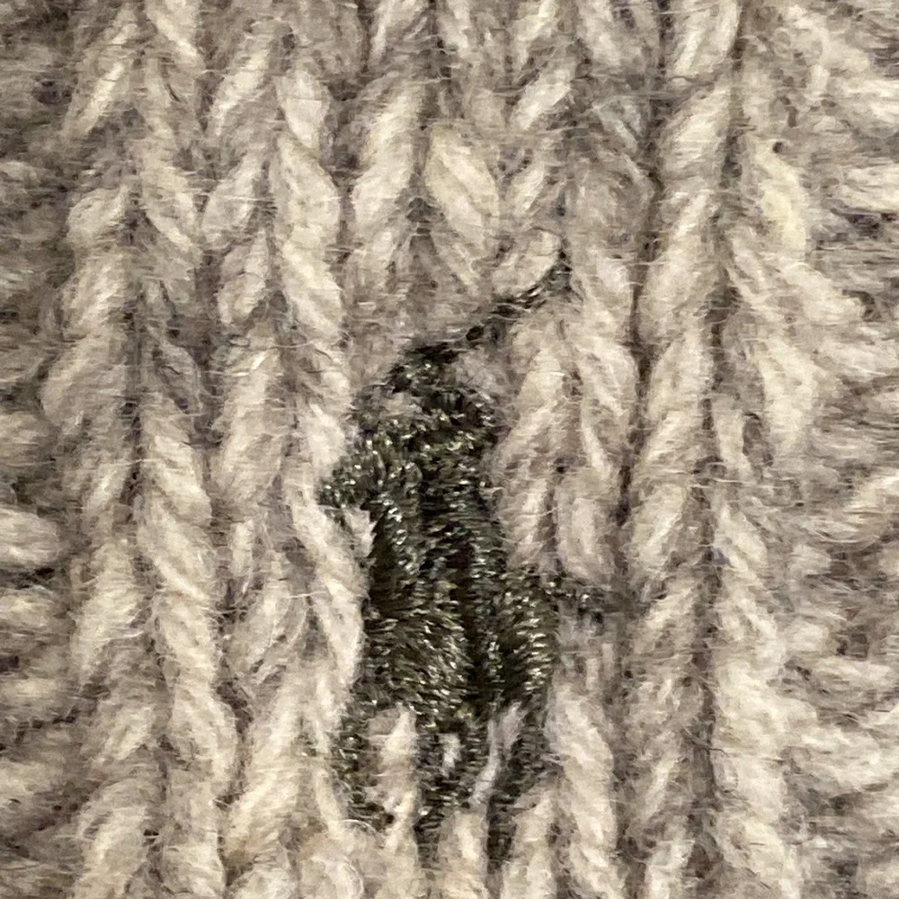 Polo, Ralph Lauren embroidered wool beanie tan cream embroidered olive green_4